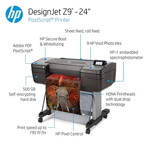 Impresora de Inyección de Tinta a Color de 24 Pulgadas, Diseño de Impresora Digital de Alta Precisión, Modelo Z9, Superventas - Product Image 4