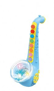 Trompette, clarinette, saxophone, instruments pour enfants avec lumière et musique, jouet d'éducation précoce, saxophone vert - Product Image 3