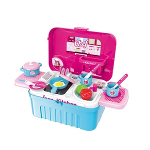 EPT 3 in1 Girls Cooking Chef Pretend Kitchen Trolley valigia Set <span class=keywords><strong>giocattolo</strong></span> da <span class=keywords><strong>cucina</strong></span> per ragazza con funzione luce e musica - Product Image 3