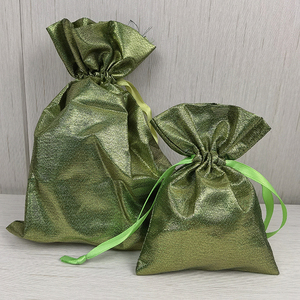 Clear Window Organza Covers Jute Wine Bottle Water <strong>Sack</strong> Burlap <strong>Christmas</strong> Party <strong>Hessian</strong> Bag Jut Bag Hemp Drawstring Natural Satin - Product Image 3