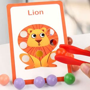 Juego Sensorial Educativo Preescolar, Regalos para Niños, Habilidades Motoras, Clasificación de Colores, Juguete Montessori con Cuentas para Pinzar - Product Image 5
