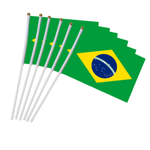 Gahumi Logo personnalisé Mini drapeaux à main Digital Printed Polyester Aluminium Flagpole National Promotionnel EAU Agitant des drapeaux Bannières - Product Image 3