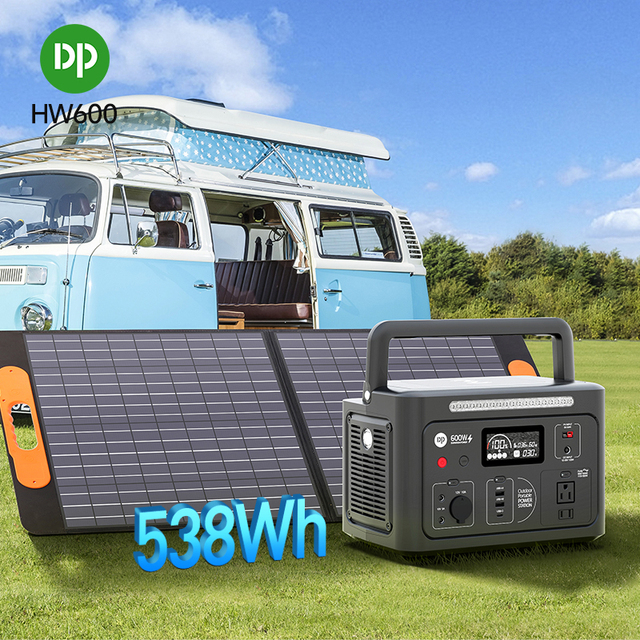 Power Bank 600W 1000W 2000W Portable Power Station Emergency Backup Lifepo4 Battery with Solar Panel for Outdoor Camping
