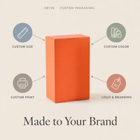 Boîte cadeau pour thé personnalisée, boîte en papier ondulé kraft avec impression de logo, couleur orange crème mat, vente en gros