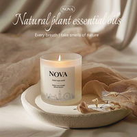 Bougie parfumée pour la maison NOVA Luxury Iridescent Glass |   Bâtons de cire de soja pure faits à la main, à combustion stable, sans fumée noire, pour les fêtes de la Saint-Valentin
