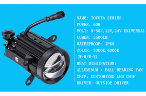 Plug and Play Mini projecteur LED antibrouillard 120W 13000LM antibrouillard blanc jaune avec différents supports pour Toyota Harvard - Product Image 4