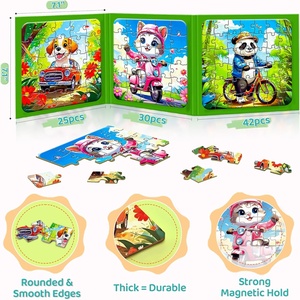 Puzzles magnétiques pour tout-petits de 3 à 5 ans, différents niveaux de difficulté, livres de puzzles magnétiques, puzzle magnétique pour enfants de 4 à 6 ans - Product Image 2