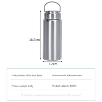 Stock prêt bouteille d'eau de sport en acier inoxydable à double couche gobelet d'isolation de voyage sous vide portable pour la rentrée des classes