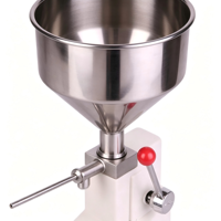 Machine de remplissage verticale semi-automatique pour pâtes, volumétrique en acier inoxydable avec commande à pédale électrique et conception à pince