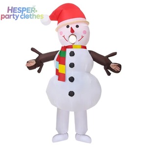 HESPER New Inflatable Blow Adult Unisex <b>Costumes</b> Christmas Cartoon Holiday Party Cosplay Snowman Gingerbread Santa Claus Mascot - Product Image 2
