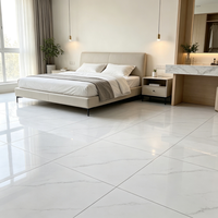 Carreaux de céramique polis et émaillés 600x600mm, aspect marbre gris, pour salle de bain, salon, projet, garantie 5 ans