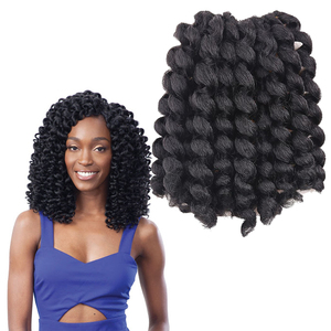 Trenza de pelo de ganchillo de 8 pulgadas, extensiones sintéticas onduladas por agua, pelo trenzado rizado, Marley, precio al por mayor - Product Image 1