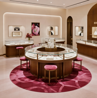 Vitrine de présentation de bijoux GZowin avec chaise et éclairage LED - Haute qualité, durable