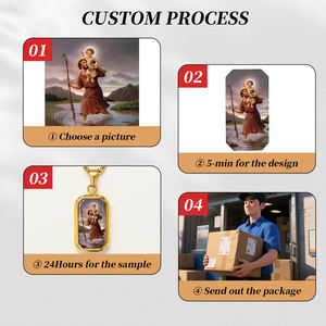 8 खज़ाने की धार्मिक गहने छवि "संत ईसाई ईसाई" थोक के लिए अनुकूलित पैटर्न - Product Image 4