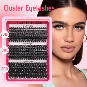 Offre Spéciale – Vente en Gros : <span class=keywords><strong>Cils</strong></span> en Éventail Préfabriqués DIY Tendance et Faits Main (265 Pièces, 80D+100D+120D) pour Femmes - Product Image 1