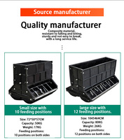 Nouvelle mangeoire double face en plastique HDPE pour porcelets, 10 trous, abreuvoir automatique humide/sec, équipement robuste pour l'élevage de porcelets, garantie 2 ans