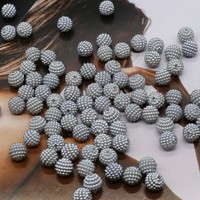 Perles rondes brillantes et colorées en ABS, perles en résine Bayberry, perles en vrac pour la fabrication de bijoux, perles Bayberry Bubblegum