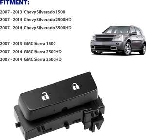 Interrupteur de serrure de porte côté conducteur avant gauche pour Chevrolet Silverado GMC Sierra 1500 2500HD 3500HD, 15804093, 901-119 - Product Image 3