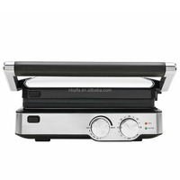 Aifa 2000 Watts Panneau de contrôle numérique 4 tranches de gril à panini électrique Grill de contact avec plaque amovible Grill électrique