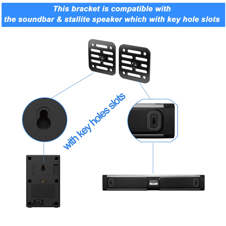 Wall Mount Bracket for Klipsch and Sony Sound Bars