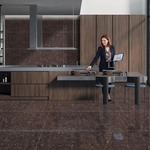 Hermosa pared Interior Esmalte Porcelana estampada Granito vitrificado Marrón Nuevo modelo Cerámica Doble carga Baldosas 600x1200mm - Product Image 1