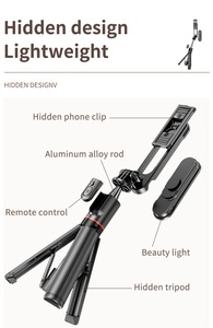 Có Thể Gập Lại Di Động Ảnh Tự Sướng Thanh L15 Có Thể Tháo Rời Điều Khiển Từ Xa Có Thể Điều Chỉnh 360 Xoay Tripod Đứng Với Điền Ánh Sáng Cho Điện Thoại - Product Image 5