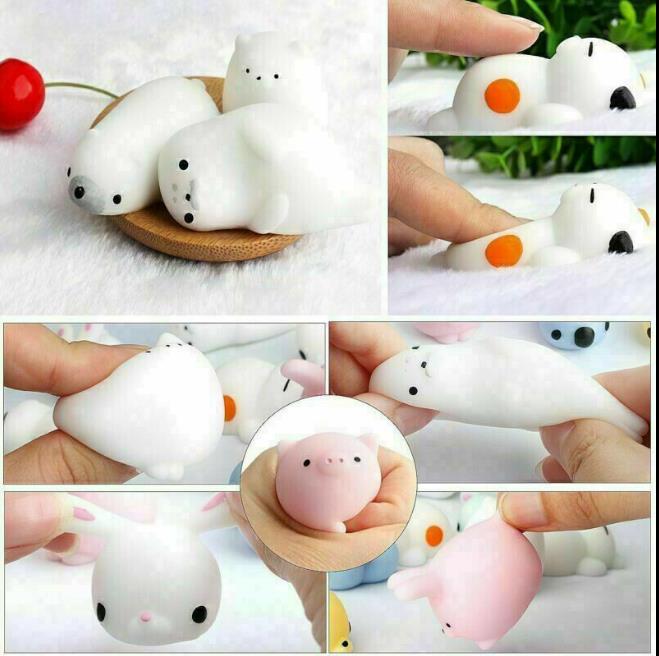 24pcs Squishies Toys Kawaii Cute Cat Dinosuar Fruit Sierra