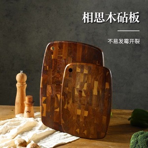 Acacia Wood Cutting Board <b>Set</b> 32x22x1.5cm 39.5x27.5x2cm Rectangle For Kitchen Use With Perforated Joints - Product Image 4