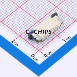 FPC-1.0AX-8PWCR-H25 FFC/FPC Connector SMD,P=1mm,Horizontal Mount Connector Drawer Type Bottom Contact 8P 1mm - Product Image 2