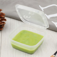 Gobelets carrés transparents en PP avec couvercles, contenants jetables pour sauces, portions individuelles pour la restauration à emporter et les services de traiteur