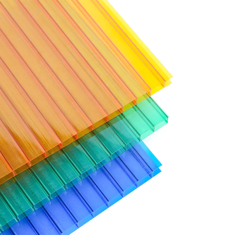 Foglio di policarbonato con rivestimento UV PC parasole flessibile parete pannello di plastica del tetto