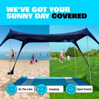 Tente de plage pop-up facile à monter, abri solaire portable en Lycra pour camping et activités de plein air
