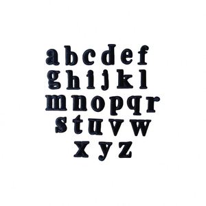 2cm Iron on Backing Embroidery pink Blue White <b>Black</b> Mini Letter Number Patch - Product Image 5