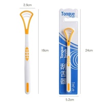 Raspador y limpiador de lengua de plástico y silicona suave de doble cara, herramienta ecológica reutilizable para eliminar el mal aliento, diseño colorido
