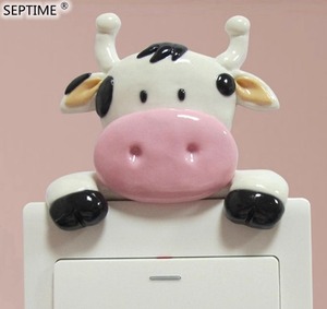 Bán buôn Hot Bán handmade mềm đất sét phong cách Châu Âu động vật chuyển Bìa tường Sticker giáng sinh treo Snowman trang trí - Product Image 4