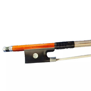 SurpassMusic Archet <span class=keywords><strong>de</strong></span> violon 4/4 en <span class=keywords><strong>bois</strong></span> <span class=keywords><strong>de</strong></span> Brésil, montures argentées, fabrication artisanale, crin <span class=keywords><strong>de</strong></span> cheval naturel, pièces <span class=keywords><strong>de</strong></span> violon, meilleures ventes en gros - Product Image 1