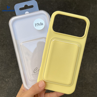 Coques en silicone rose pour iPhone, avec couverture magnétique, emplacement pour carte, étui de téléphone