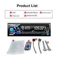 Lecteur MP3 avec écran LCD 1 Din, autoradio universel, amplificateur haute puissance, BT, FM, AUX, 2 USB, contrôle par application, lumières colorées