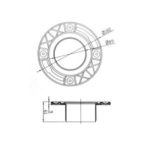 Bague d'étanchéité pour <span class=keywords><strong>cuvette</strong></span> de toilette HF106 Bride de <span class=keywords><strong>cuvette</strong></span> de placard de toilette en plastique PVC pour sortie de vidange de 3 ''et 4'' - Product Image 3