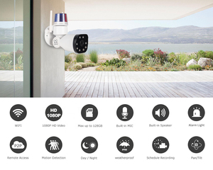 Tuya กล้องวงจรปิดเครือข่าย2MP, กล้อง IP กลางแจ้งขนาดเล็ก H.265ติดตามอัตโนมัติระบบรักษาความปลอดภัย WiFi หมุนเอียงได้ดิจิทัลซูมได้ในเวลากลางคืน - Product Image 2