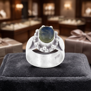 Art Palace 925 Silver Fashion Toe <b>Ring</b> for Women with Labradorite Gemstone Jewelry - Product Image 4