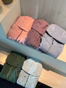 Ropa de Yoga de Felpa Bordada Lulu Lu, Sudadera Clásica con Cremallera, Chaqueta Ajustada para Mujer, Suéter Combinable con Cuello de Botones - Product Image 5