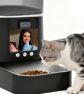 <span class=keywords><strong>150</strong></span> °   Dispensador Inteligente de Comida para Gatos con Cámara PTZ Gran Angular, Visión Nocturna de Doble Banda 2.4G/5G, Videollamada Bidireccional, Alimentador Automático para Mascotas de 5L - Product Image 4