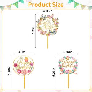 Nouveauté 2026 : Décoration de gâteau en acrylique en forme de fleur pour mariages et fêtes, vente en gros directe usine. Contactez-moi. - Product Image 2