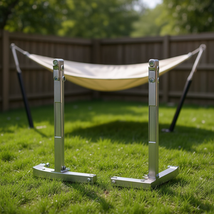 ที่วางแขนสแตนเลสสีเงิน รุ่น D0100HELNRY สำหรับผ้าบังแดดกลางแจ้ง อุปกรณ์เสริมสำหรับร่มกันแดดในสวน - Product Image 2