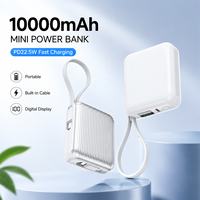 Nouveaux produits 2026 – Mini batterie externe 10000 mAh avec charge rapide PD22.5W et affichage numérique, personnalisable avec logo d'usine