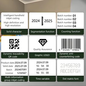 Tragbarer Touchscreen Smart Manual QR-Code Datums drucker Schnellt rocknende Tinte Handheld Eco Solvent Flex Tube Drucker für Kleidung und Karte - Product Image 4