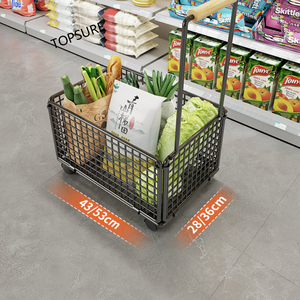 Chariot de courses pratique de haute qualité avec roues, chariot de courses personnalisé, panier écologique pour la file d'attente - Product Image 2