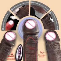 Préservatif en silicone vibrant à particules de cristal épaissies et allongées, lavable et réutilisable pour hommes LM-CT614-2
