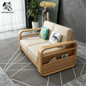 Proveedor chino, mejor precio, OEM, ODM, gran stock, sofás tapizados ecológicos, muebles modernos para sala de estar, sofá moderno de madera. - Product Image 2